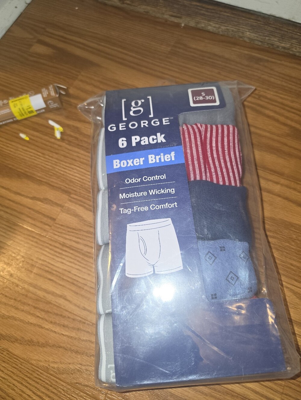 George 6-Pack Boxer Briefs - Navy, Light Blue & Red Stripe